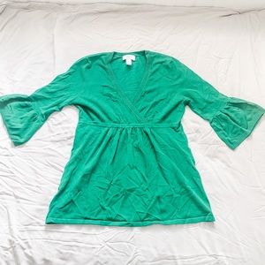 Ann Taylor LOFT Green Sweater Top, Size XS